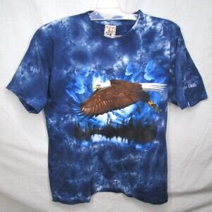 ALORE Soaring Eagle Graphic T-Shirt Size Large Tie Dye USA Wisconsin Dells 1999